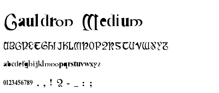 Cauldron Medium font